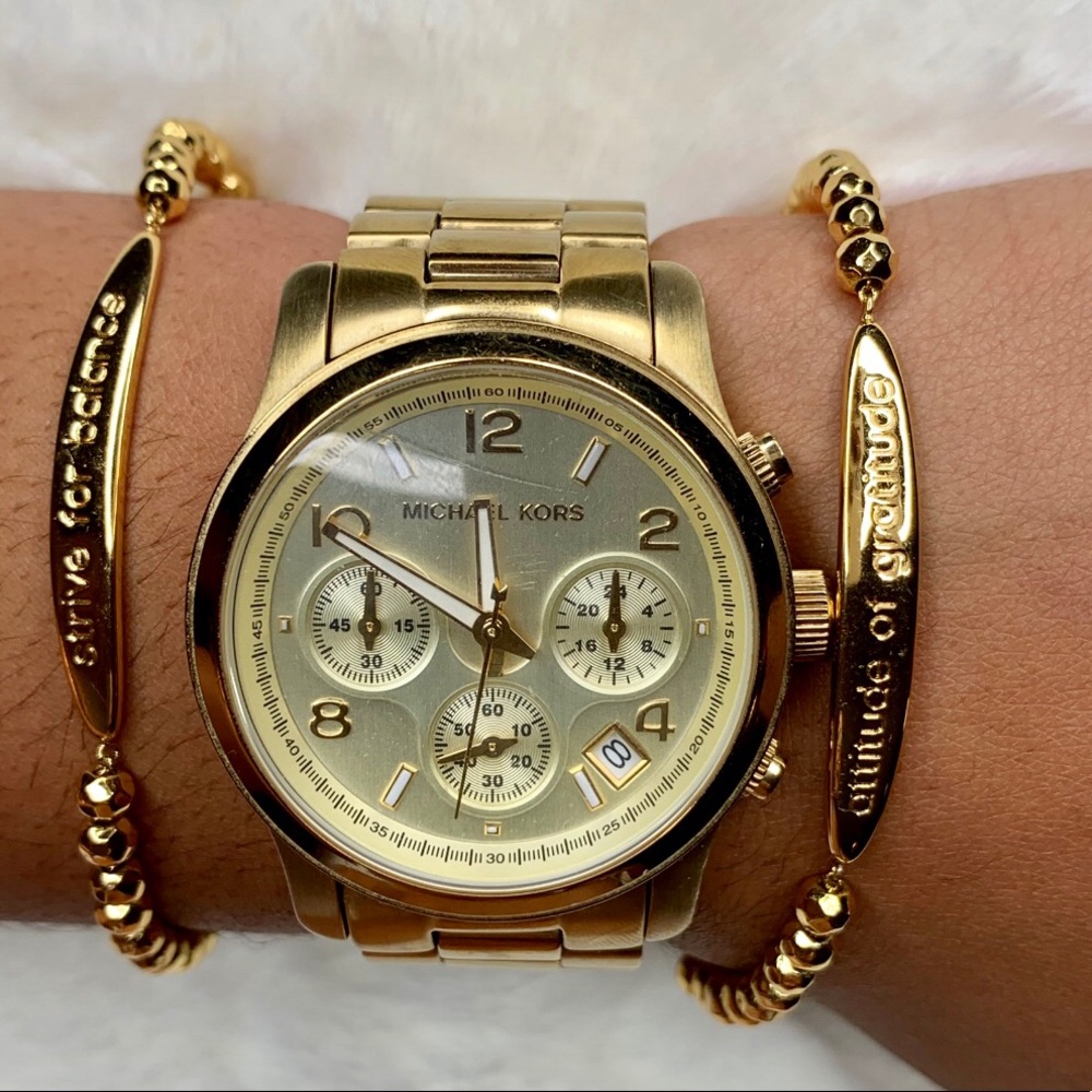 Large Face Michael Kors Gold Watch